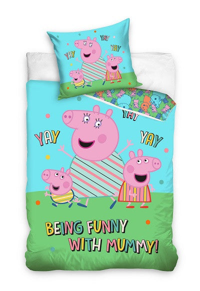 Peppa malac Funny ágyneműhuzat 140×200cm, 70x90 cm, J-CBX211044PPA
