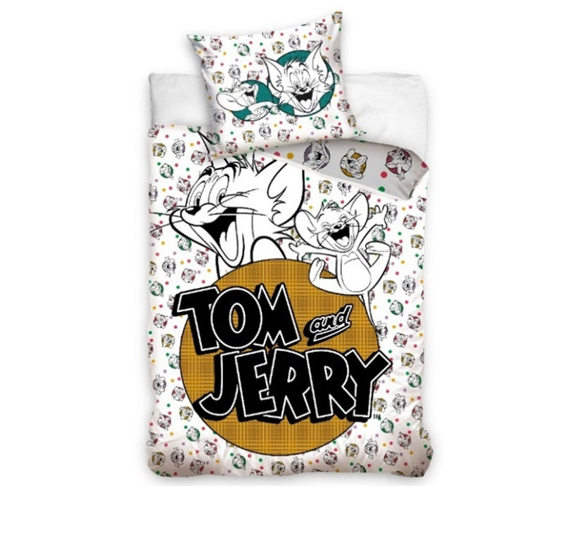 Tom és Jerry White ágyneműhuzat 140×200cm, 70x90 cm, J-CBX212104TJA