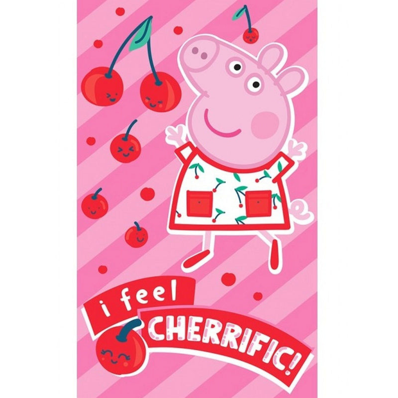 Peppa malac Cherrific kéztörlő, arctörlő, törölköző 30x50 cm, J-CBX213019PP