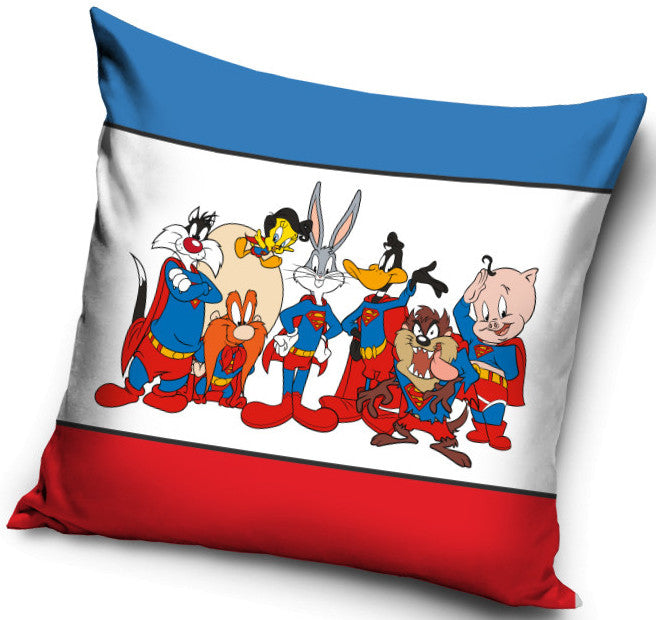 Bolondos Dallamok Super Hero párnahuzat 40x40 cm, J-CBX226012WBLT