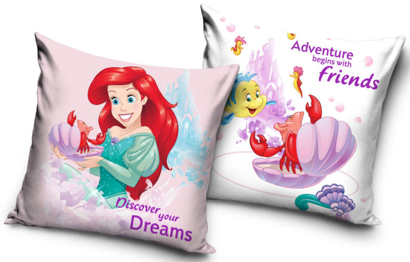 Disney Hercegnők, Ariel párnahuzat 40x40 cm Velúr, J-CBX229417DP
