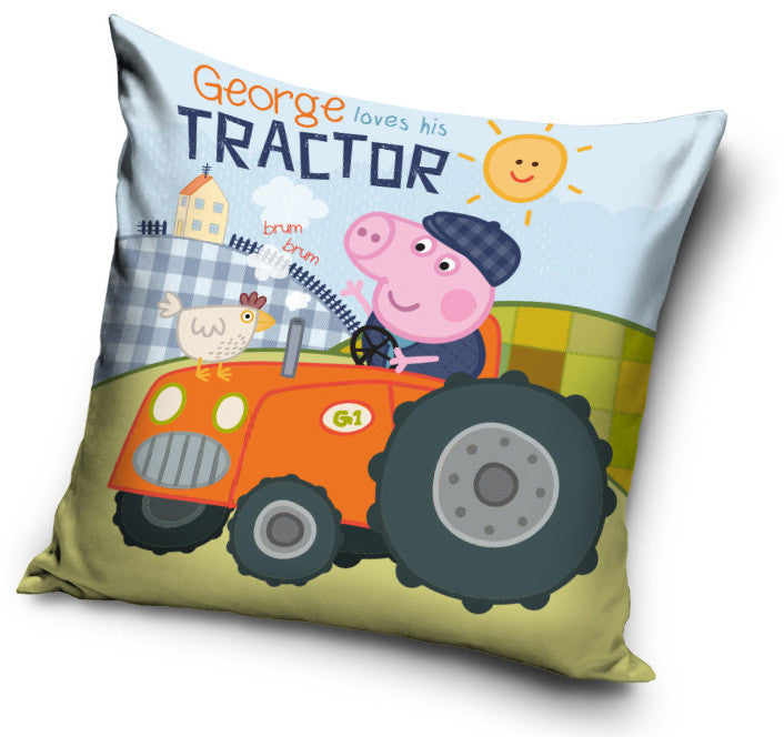 Peppa malac George's Tractor párnahuzat 40x40 cm Velúr, J-CBX479205