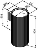 Ciarko Design Monogram fekete fali páraelszívó