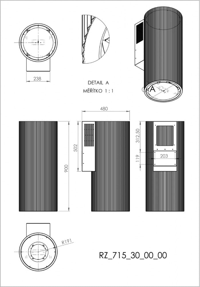 Ciarko Design Monogram fekete fali páraelszívó