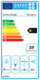 Ciarko Design Monogram fekete fali páraelszívó