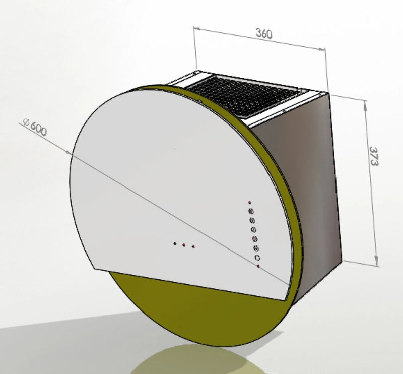 Ciarko Design Eclipse fehér / Gold fali páraelszívó