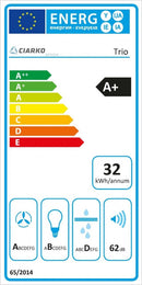 Ciarko Design TRIO Inox / fekete fali páraelszívó