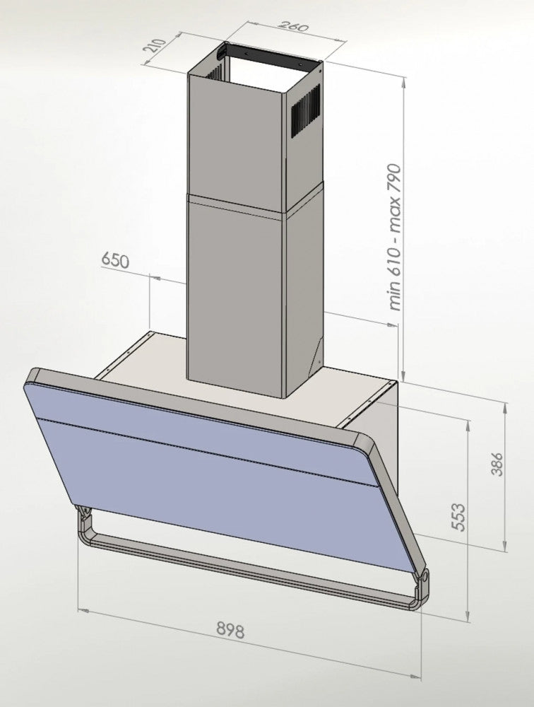 Ciarko Design Illumia fehér fali páraelszívó