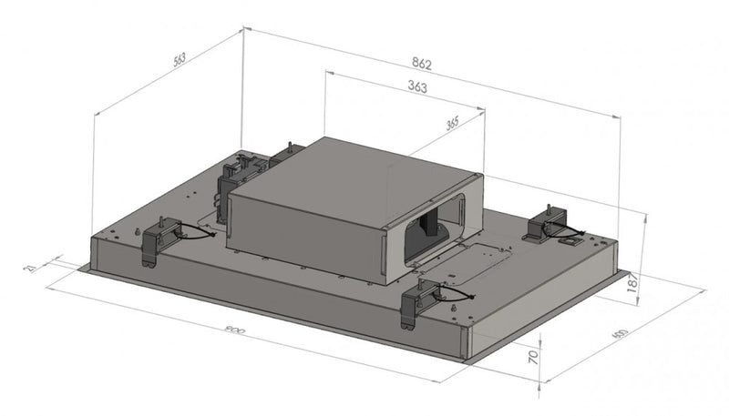 Ciarko Design Su Frame fehér üveg mennyezeti páraelszívó