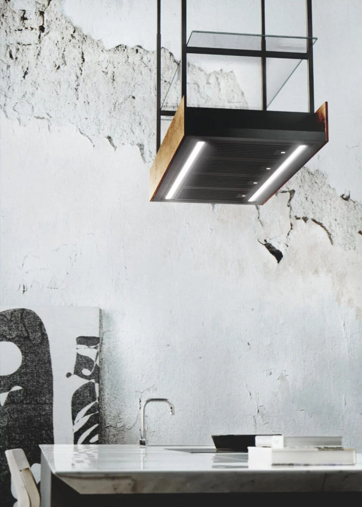 Ciarko Design MINIMAL 1 120 cm fekete sziget páraelszívó (panellal)
