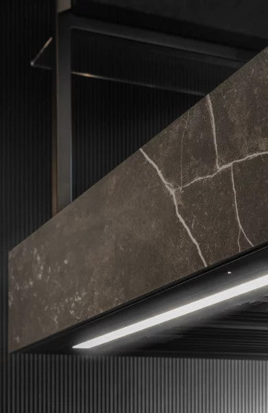 Ciarko Design MINIMAL 1 120 cm fekete sziget páraelszívó (oldalsó panel nélkül)