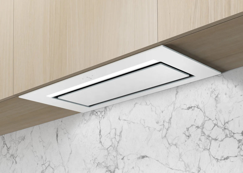 Ciarko Design AURA 55 cm fehér üveg beépíthető páraelszívó