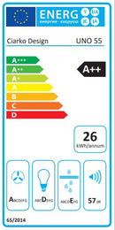 Ciarko Design UNO 55 Fehér beépíthető páraelszívó