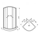 CLASSIC 80 GREY hátfalas zuhanykabin tálcával, csapteleppel