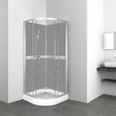 CLASSIC 90 GREY hátfalas zuhanykabin tálcával, csapteleppel