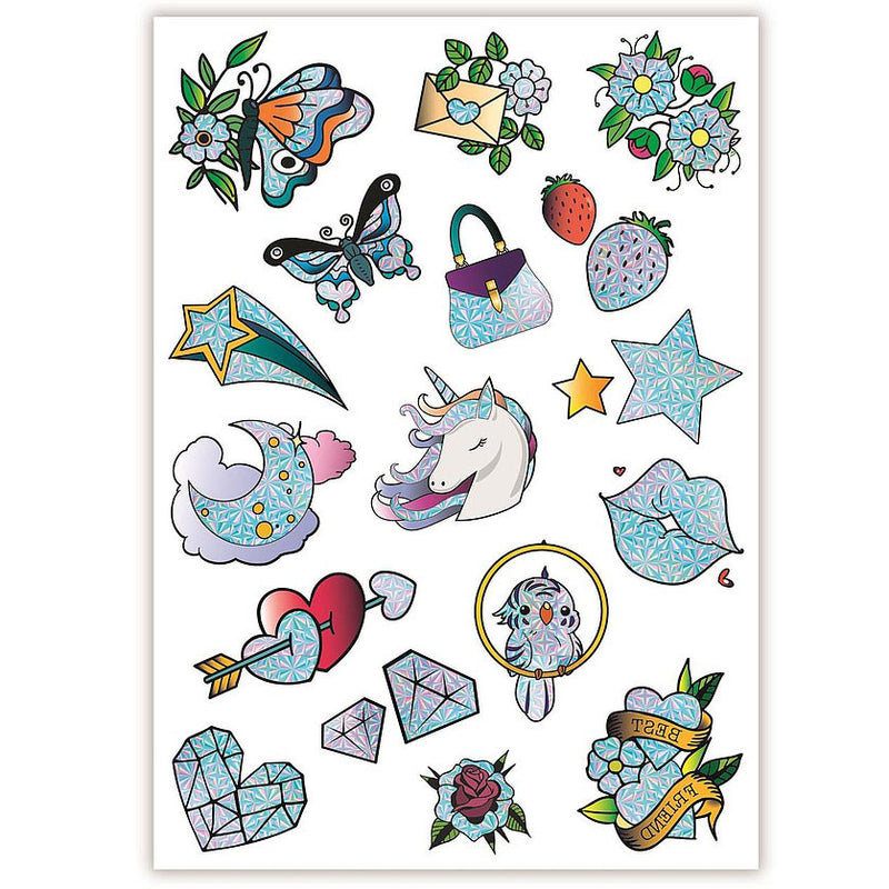 Crazy Chic Sparkly csillámos tetoválás Clementoni, J-CMC18120