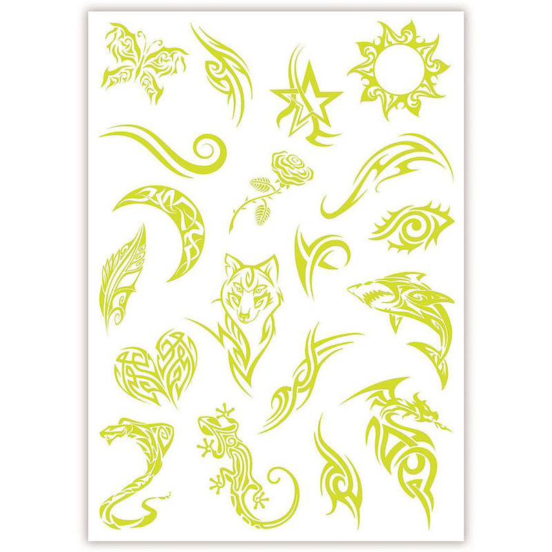 Crazy Chic Wolf sötétben világító tetoválás Clementoni, J-CMC18121