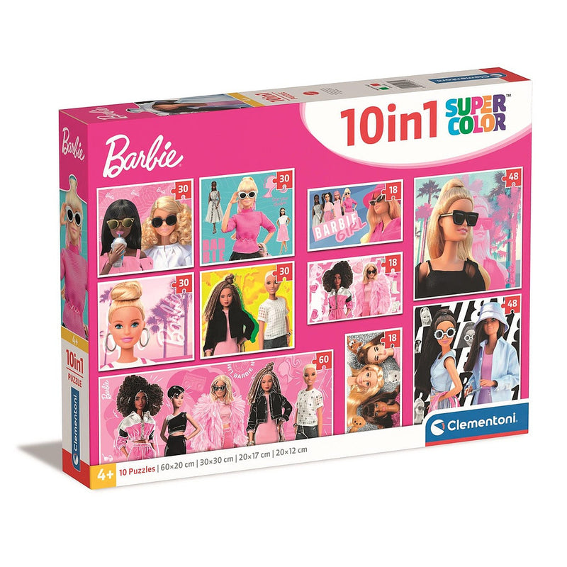 Barbie Girl 10 az 1-ben puzzle Clementoni, J-CMC20282