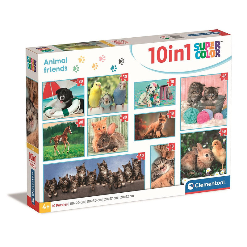 Állatos Friends 10 az 1-ben puzzle Clementoni, J-CMC20283