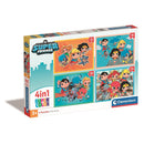DC Super Hero Mini-mates 4 az 1-ben puzzle Clementoni, J-CMC21520