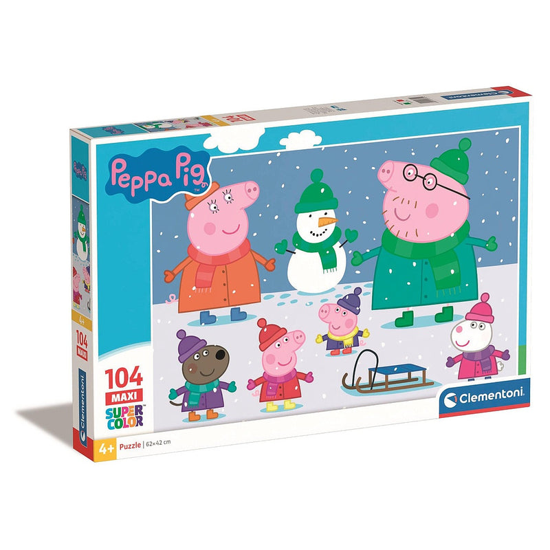 Peppa malac Snow 104 db-os maxi puzzle Clementoni, J-CMC23752