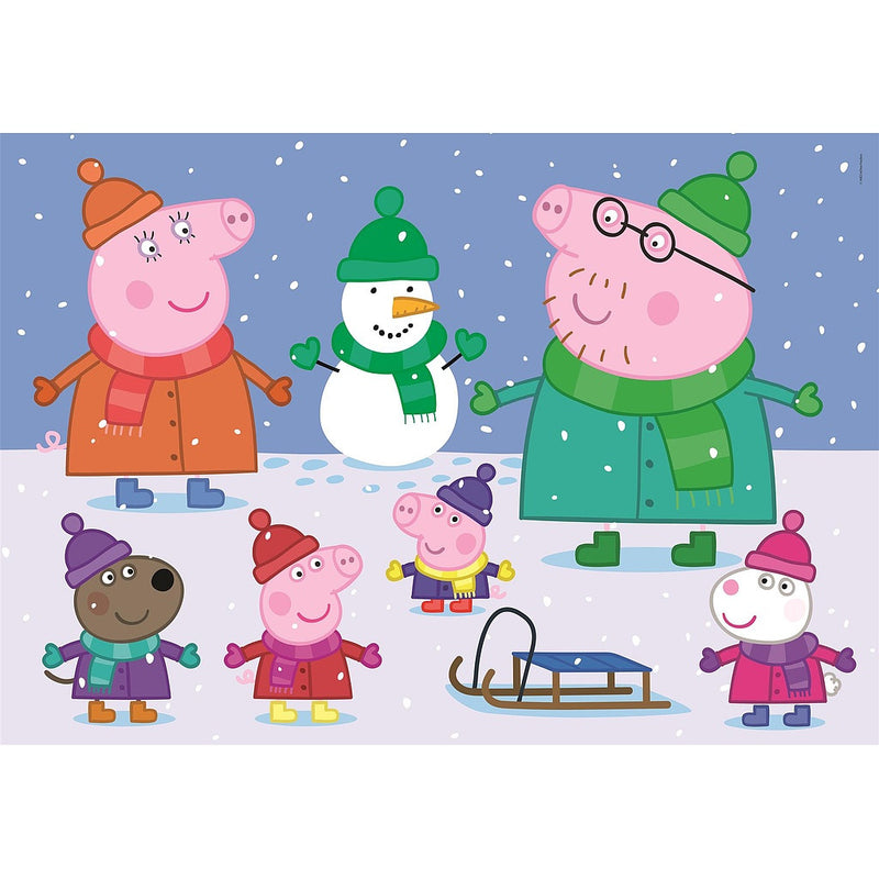 Peppa malac Snow 104 db-os maxi puzzle Clementoni, J-CMC23752
