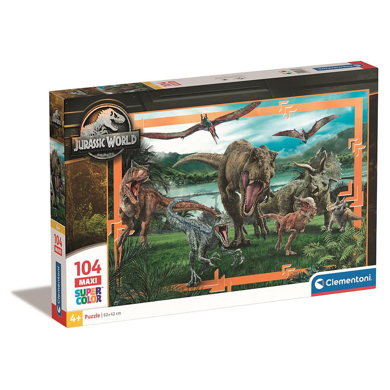 Jurassic World Predator-Prey 104 db-os maxi puzzle Clementoni, J-CMC23770
