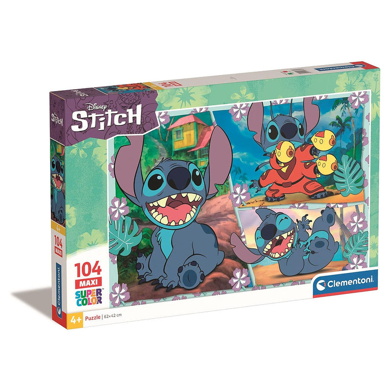 Disney Lilo és Stitch, A csillagkutya Plasma Blaster 104 db-os maxi puzzle Clementoni, J-CMC23776