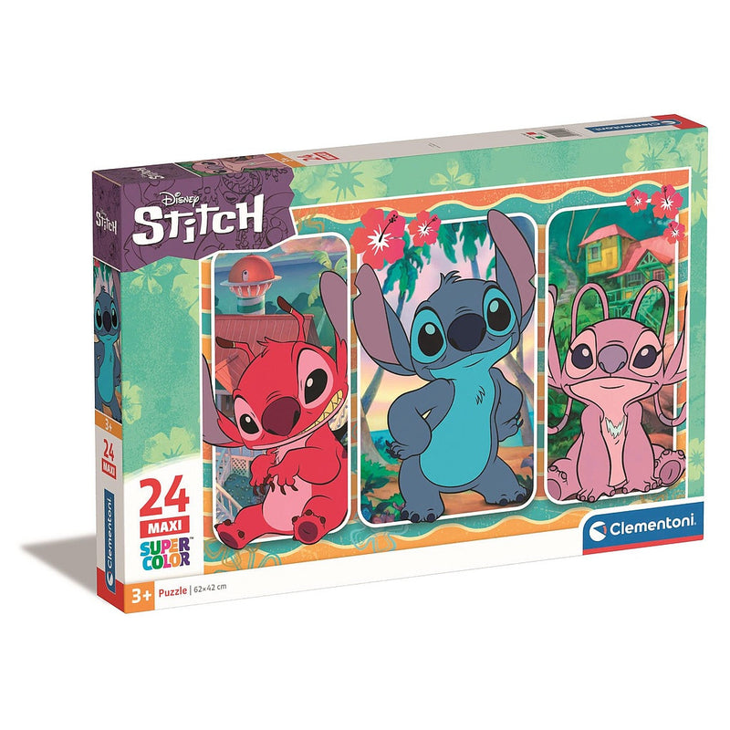 Disney Lilo és Stitch, A csillagkutya Evile 24 db-os maxi puzzle Clementoni, J-CMC24029