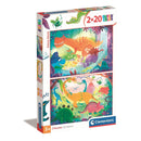 Dinoszaurusz Funny 2x20 db-os puzzle Clementoni, J-CMC24755