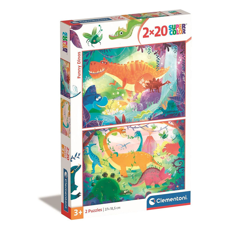 Dinoszaurusz Funny 2x20 db-os puzzle Clementoni, J-CMC24755