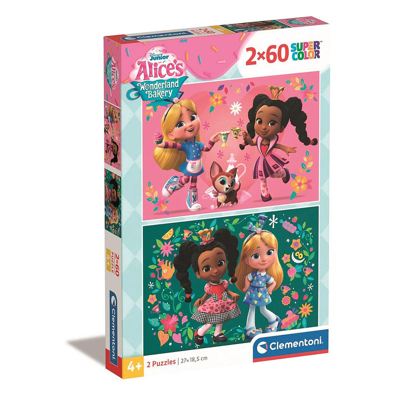 Disney Alice Csodaország cukrászdája Flowers 2x60 db-os puzzle Clementoni, J-CMC24814
