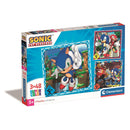 Sonic a sündisznó Doctor Eggman 3x48 db-os puzzle Clementoni, J-CMC25320
