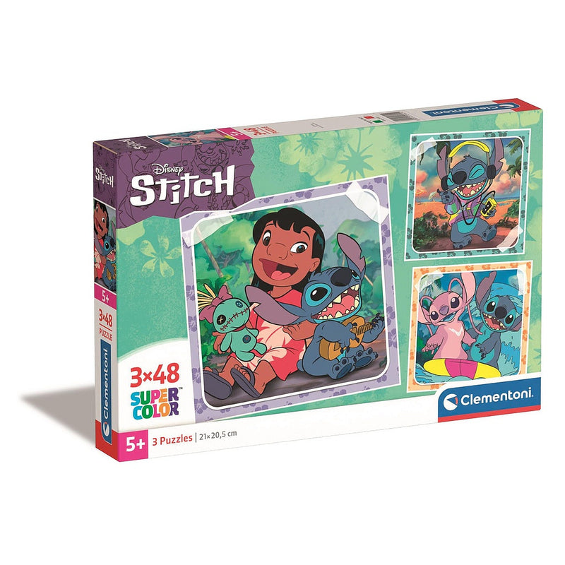 Disney Lilo és Stitch, A csillagkutya Music 3x48 db-os puzzle Clementoni, J-CMC25321