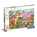 Dinoszaurusz Land 104 db-os puzzle Clementoni, J-CMC25779