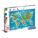 Dinoszaurusz Map 180 db-os puzzle Clementoni, J-CMC29790