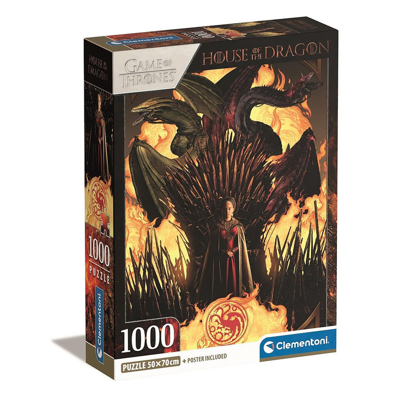 Sárkányok Háza Throne 1000 db-os puzzle Clementoni, J-CMC39904