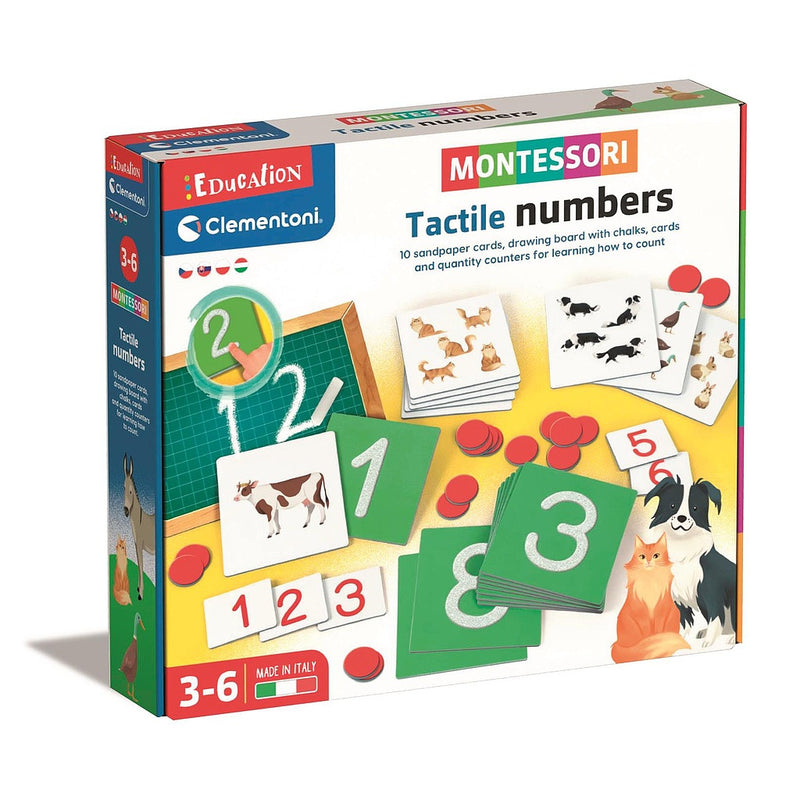 Tapintható számok készségfejlesztő és oktató játék Animals Clementoni, J-CMC50223