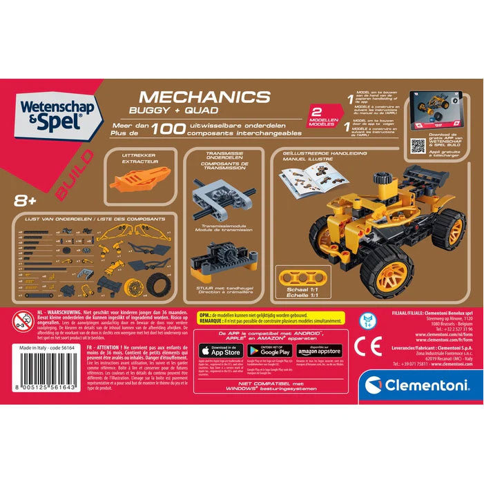 Buggy és Quad Mechanics építőjáték Clementoni, J-CMC50812