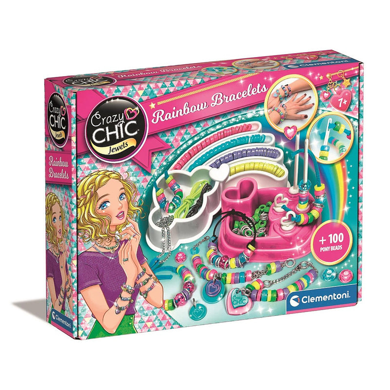 Crazy Chic Rainbow karkötő készítő kreatív szett Clementoni, J-CMC78415
