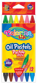 Olajpasztell kréta készlet, 12 db-os, Colorino, háromszög test