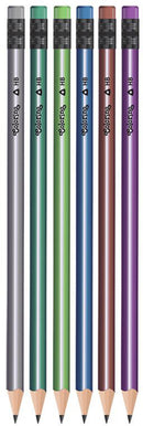 Grafitceruza HB radírral, Colorino School Metallic trio, háromszög test