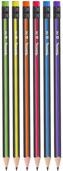 Grafitceruza HB radírral, Colorino School Stripes trio, háromszög test