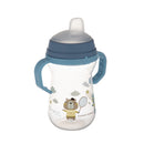 Canpol babies Itatópohár szilikonos ivócsőrrel, FirstCup, 250 ml, Bonjour Paris - kék