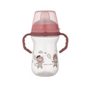 Canpol babies Itatópohár szilikonos ivócsőrrel, FirstCup, 250 ml, Bonjour Paris - rózsaszín