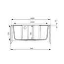 Dorin kerek egy medencés gránit mosogató bézs
