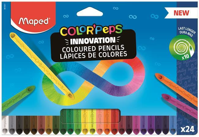 Színes ceruzakészlet 24 db-os, Maped Color Peps INFINITY, háromszög test