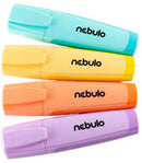Szövegkiemelő készlet, 4 db-os, 2-5 mm, Nebulo, pasztell színek