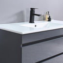 Cube Fürdőszobabútor 100 cm kerámia mosdóval 2 fiókos tükörrel 60x100 cm antracit szürke