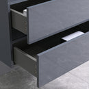 Cube Fürdőszobabútor 100 cm kerámia mosdóval 2 fiókos tükörrel 60x100 cm antracit szürke